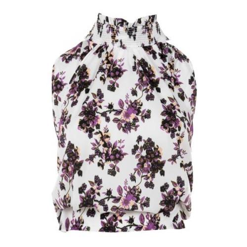 Bloemige mouwloze top voor vrouwen Pinko , Multicolor , Dames