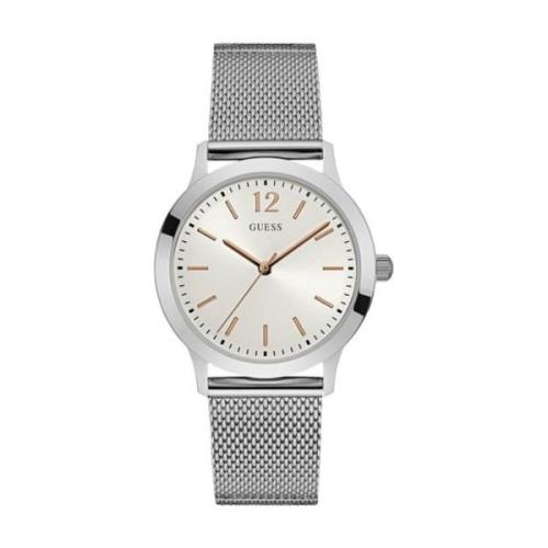 Roestvrijstalen Analoge Quartz Horloge Guess , Gray , Heren