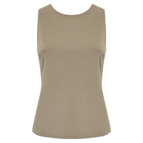 Mouwloze Jersey Top Duif Grijs Max Mara Studio , Gray , Dames