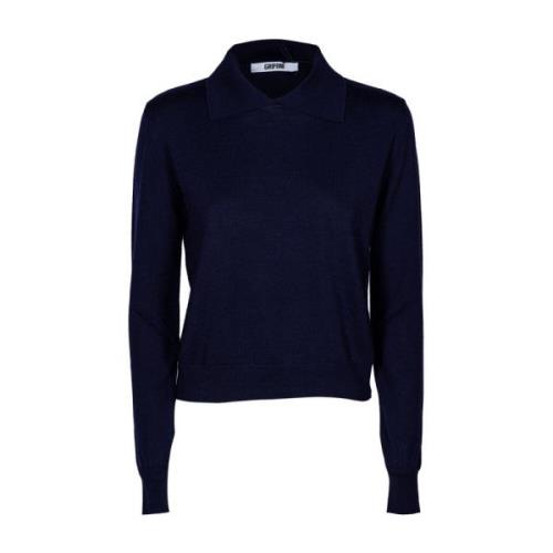 Dames lange mouw wol polo Mauro Grifoni , Blue , Dames