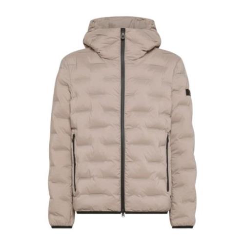 Voorrits Medium Lengte Hooded Jas Peuterey , Beige , Heren