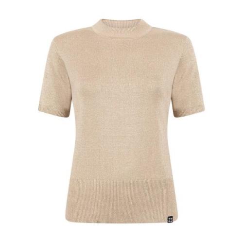 Korte Mouw Juwelen Pullover Zoso , Beige , Dames