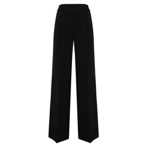 Klassieke zwarte broek Flared Fit D.Exterior , Black , Dames