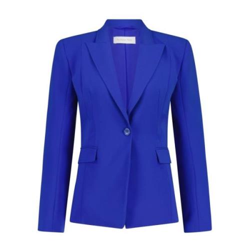 Getailleerde Blazer Lichtgewicht Eénknoopssluiting Patrizia Pepe , Blu...