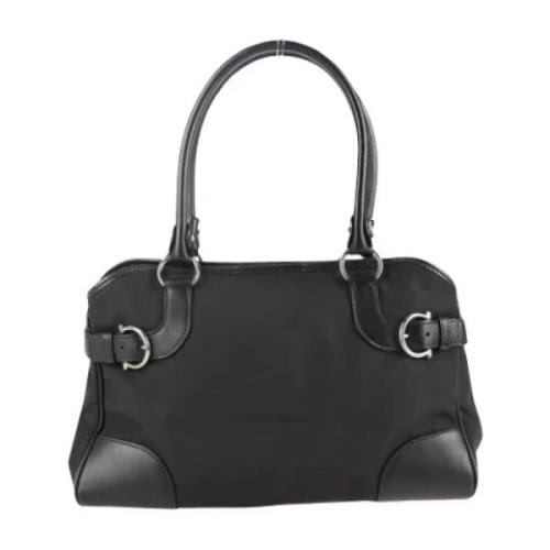 Pre-owned Canvas handbags Salvatore Ferragamo Pre-owned , Black , Dame...