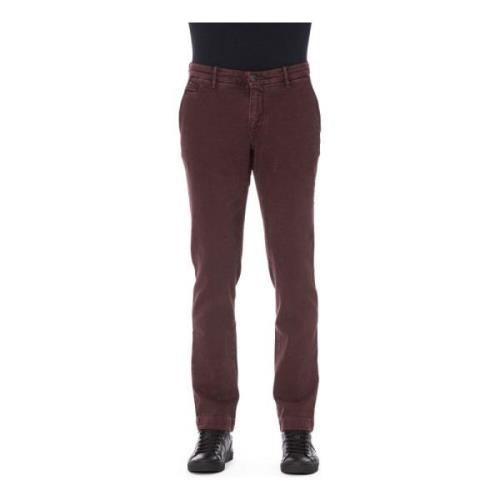 Chino Stijl Broek met Logo Details Jacob Cohën , Red , Heren