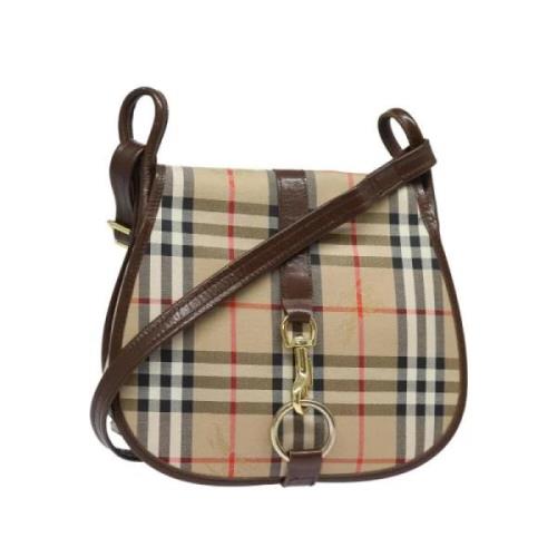 Pre-owned Canvas shoulder-bags Burberry Vintage , Beige , Dames