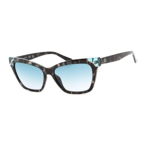 Blauwe plastic zonnebril met speciale functies Guess , Blue , Dames