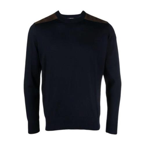 Blauwe Wol Crewneck Sweater Paul & Shark , Blue , Heren