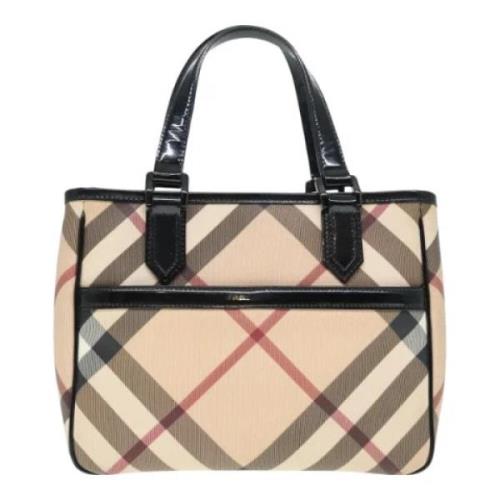 Pre-owned Canvas handbags Burberry Vintage , Beige , Dames