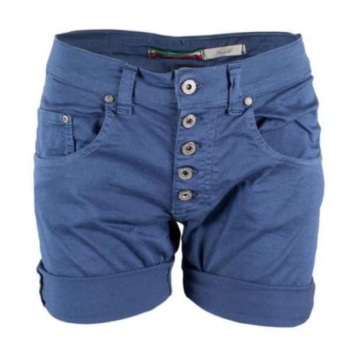 Stijlvolle Jean Shorts Vrouwen Blauw Please , Blue , Dames