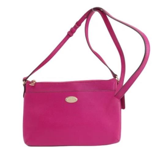 Pre-owned Leather shoulder-bags Coach Pre-owned , Pink , Dames