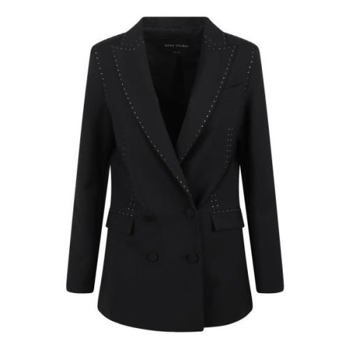 Kristal Bianca Wol Blazer Hebe Studio , Black , Dames