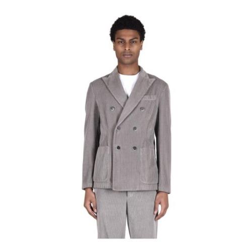 Klassieke Katoenen Blazer Barena Venezia , Gray , Heren