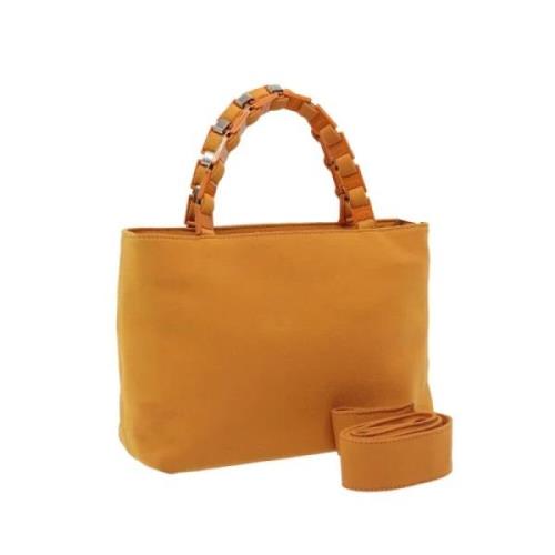 Pre-owned Canvas handbags Salvatore Ferragamo Pre-owned , Orange , Dam...