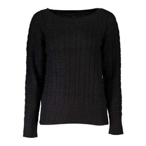 Zwarte Top met Lange Mouwen en Boothals Guess , Black , Dames