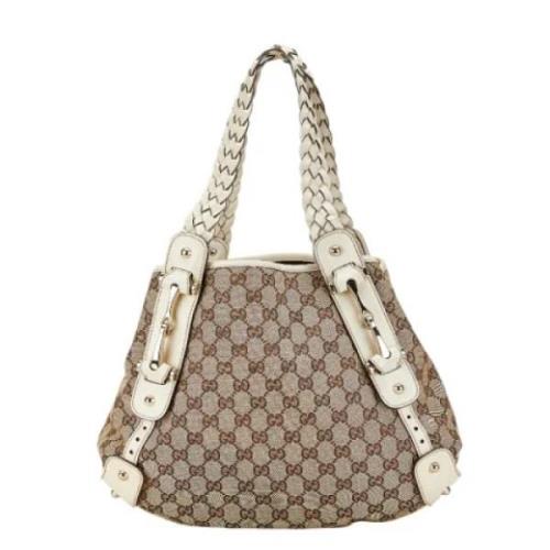 Pre-owned Canvas shoulder-bags Gucci Vintage , White , Dames