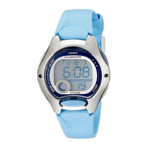 Digital Quartz Resin Watch with Mineral Glass Casio , Blue , Unisex