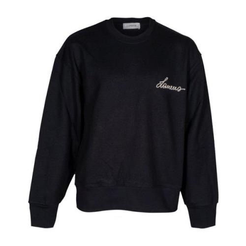 Stijlvolle Crewneck Sweatshirt. Lange Mouw. Gemaakt in Italië Laneus ,...