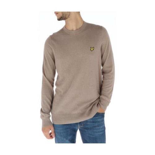 Beige Gebreide Trui Heren Herfst/Winter Lyle & Scott , Beige , Heren