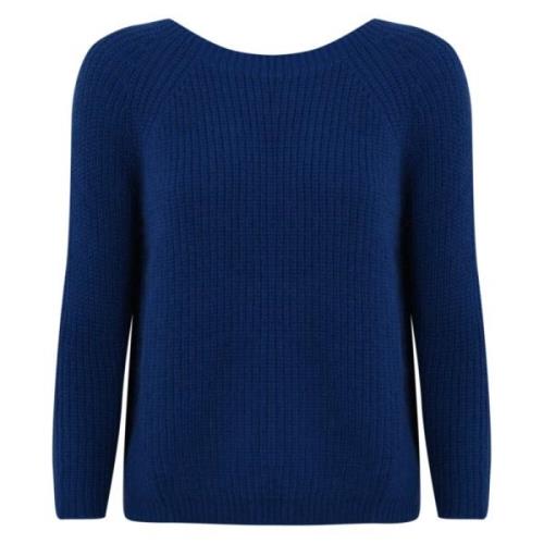 Blauwe Mohair Trui Raglan Mouwen Max Mara Weekend , Blue , Dames