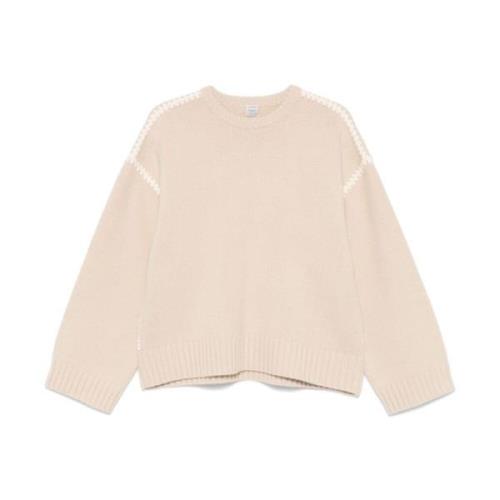 Stijlvolle Sweater Collectie TotêMe , Beige , Dames