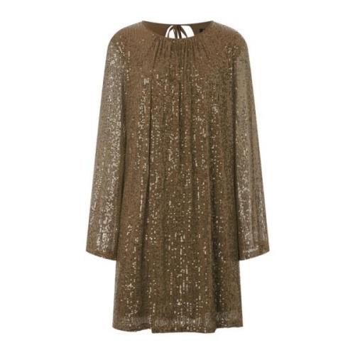 Glitter Jurk Zilver Stretch Ana Alcazar , Gray , Dames