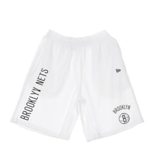 NBA Logo Stack Shorts Wit/Zwart New Era , White , Heren