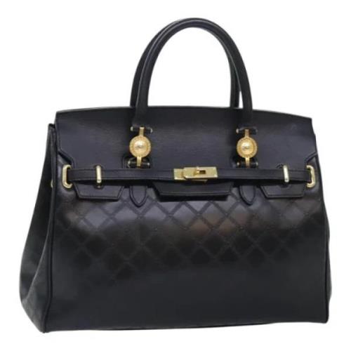 Pre-owned Leather handbags Versace Pre-owned , Black , Dames