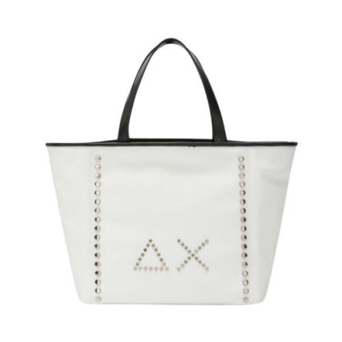 Studded Shopping Bag Sun68 , White , Dames