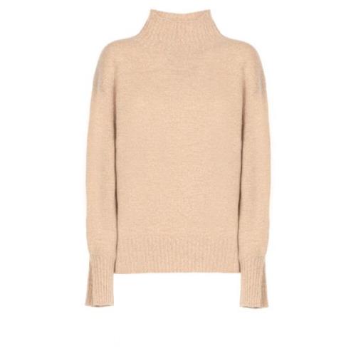 Beige Kasjmier Coltrui Trui voor Vrouwen Vanisé , Beige , Dames