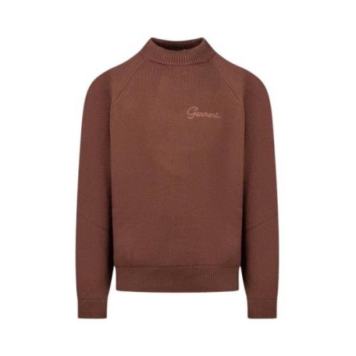 Bruine Gebreide Crewneck Sweater Garment Workshop , Brown , Heren