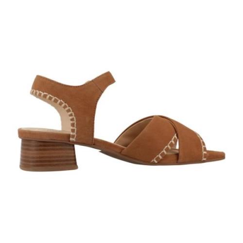 Elegant Cross Strap High Heel Sandals Clarks , Brown , Dames