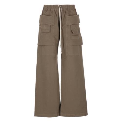 Bruine Cargo Broek Wide Leg Rick Owens , Brown , Heren