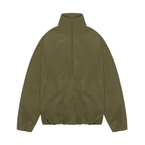 Ripstop Halfzip Pullover Militaire Stijl Fear Of God , Green , Heren