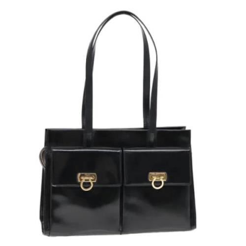 Pre-owned Leather shoulder-bags Salvatore Ferragamo Pre-owned , Black ...