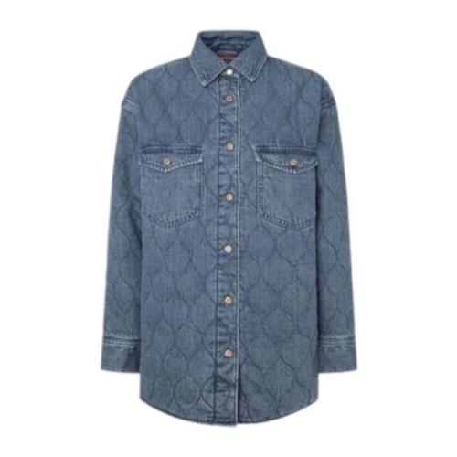 Denim Jassen voor Mannen en Vrouwen Pepe Jeans , Blue , Dames