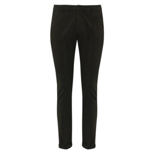 Bruine Katoenen Stretch Slim Fit Broek Dondup , Brown , Heren