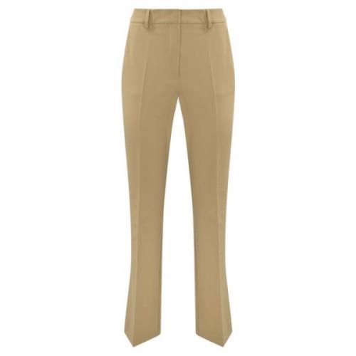 Beige Wolmix Straight Leg Broek Max Mara Weekend , Beige , Dames