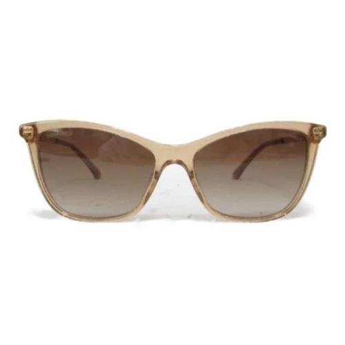 Pre-owned Plastic sunglasses Chanel Vintage , Brown , Dames