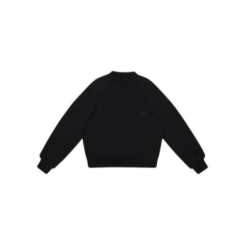 Dubbele Laag Crewneck in Chaos Black Garment Workshop , Black , Heren