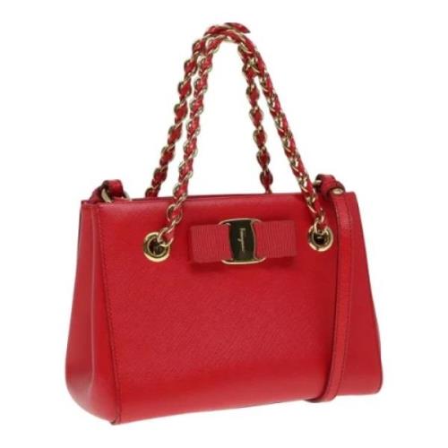 Pre-owned Leather totes Salvatore Ferragamo Pre-owned , Red , Dames