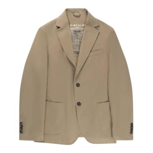 Cashmere Touch Stretch Blazer Circolo 1901 , Beige , Heren