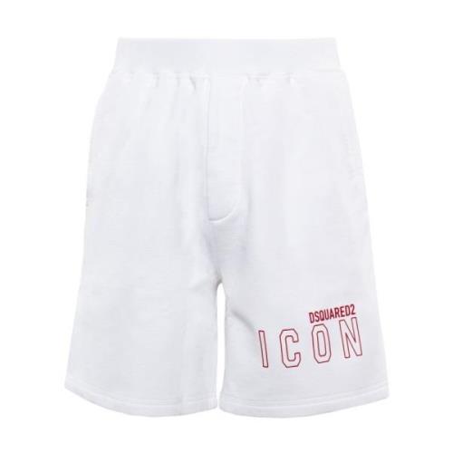 Shorts, Blijf koel en stijlvol deze zomer Dsquared2 , White , Heren