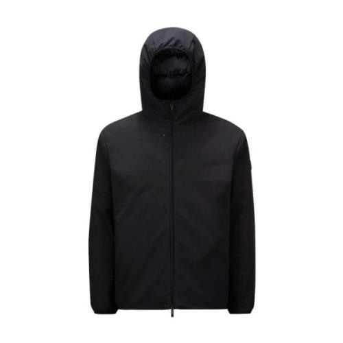 Minimalistische Korte Donsjas Zwart Moncler , Black , Heren