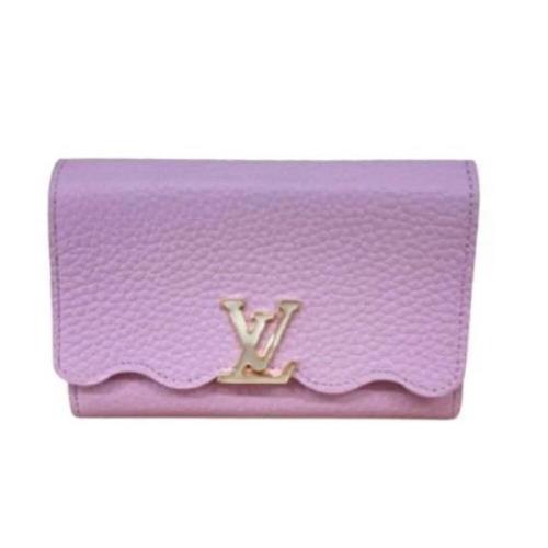 Pre-owned Leather wallets Louis Vuitton Vintage , Pink , Dames