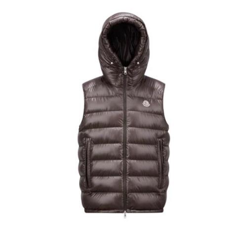 Bruine Barant donsvest Buitenkleding Moncler , Brown , Heren