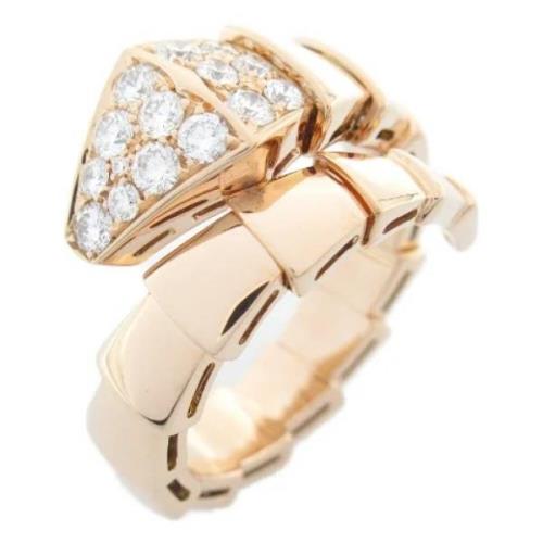 Pre-owned Metal rings Bvlgari Vintage , Pink , Dames