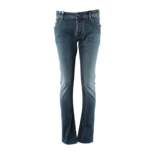 Slim Fit Blauwe Jeans voor Heren Jacob Cohën , Blue , Heren