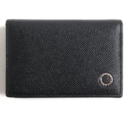 Pre-owned Leather wallets Bvlgari Vintage , Black , Dames